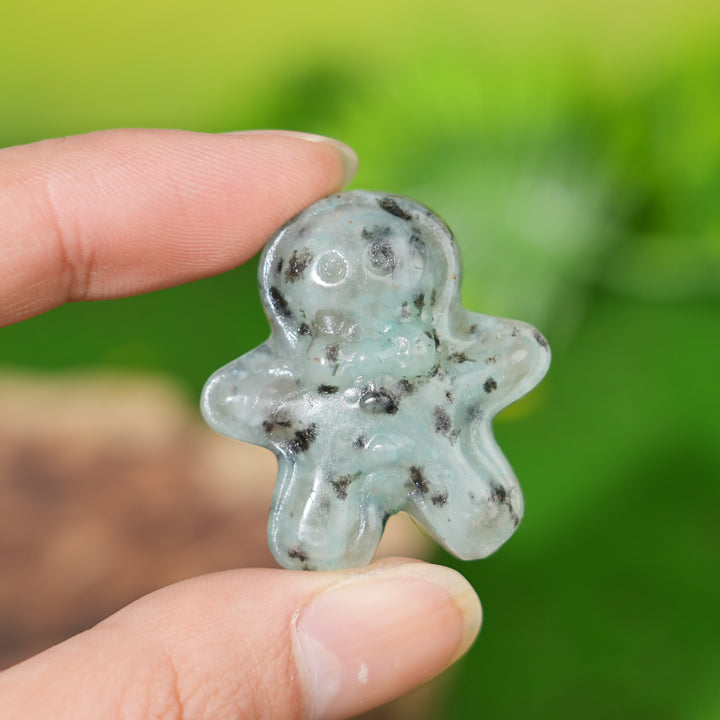 Natural Crystal Carving Gingerbread Man