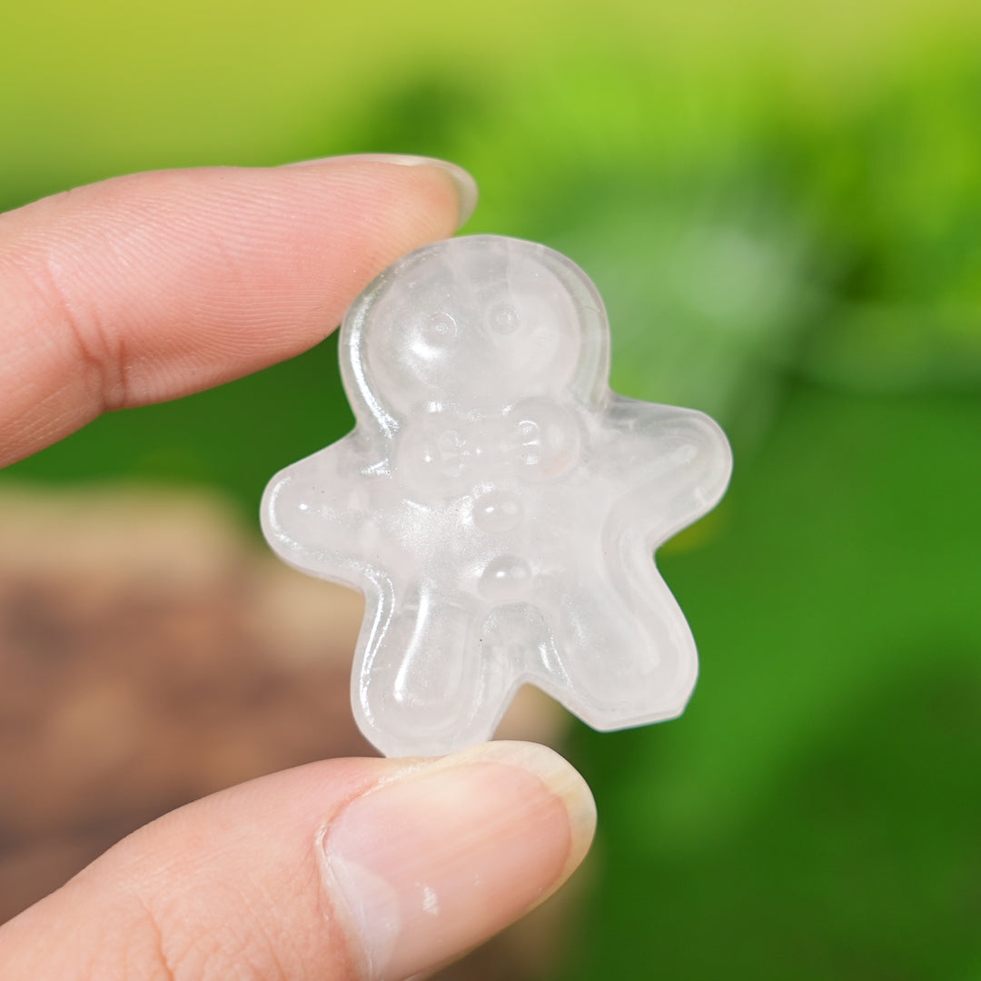 Natural Crystal Carving Gingerbread Man