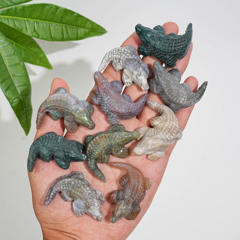 Natural Crystal Carving Crocodile