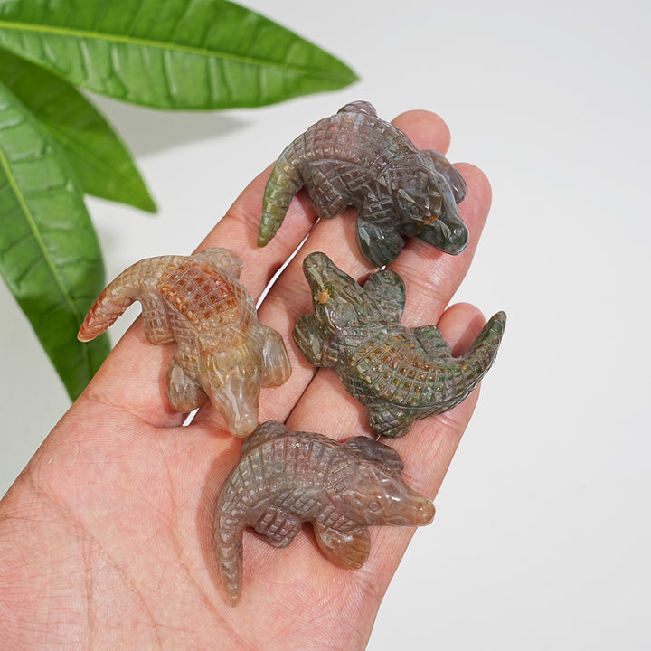 Natural Crystal Carving Crocodile
