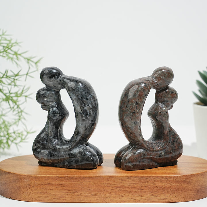 Natural Crystal Tender Hollow Lovers Carving