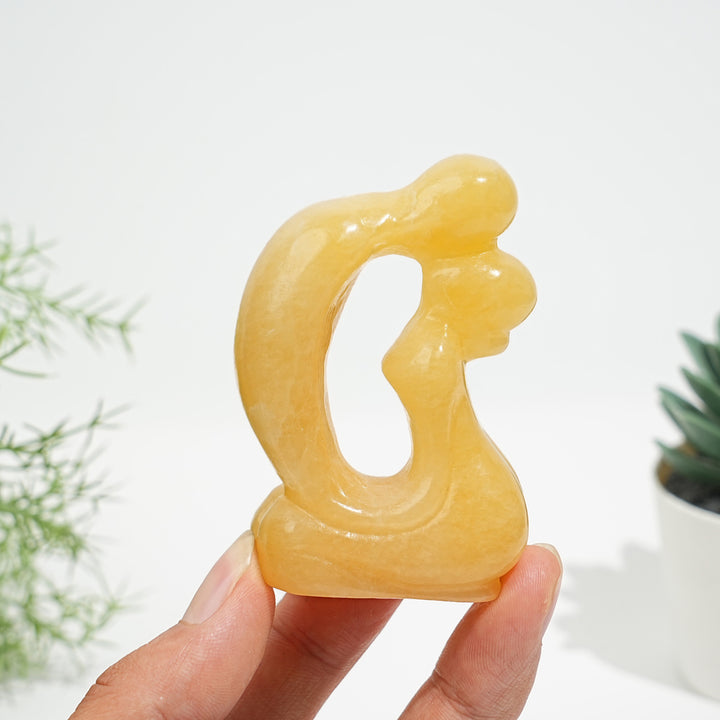 Natural Crystal Tender Hollow Lovers Carving