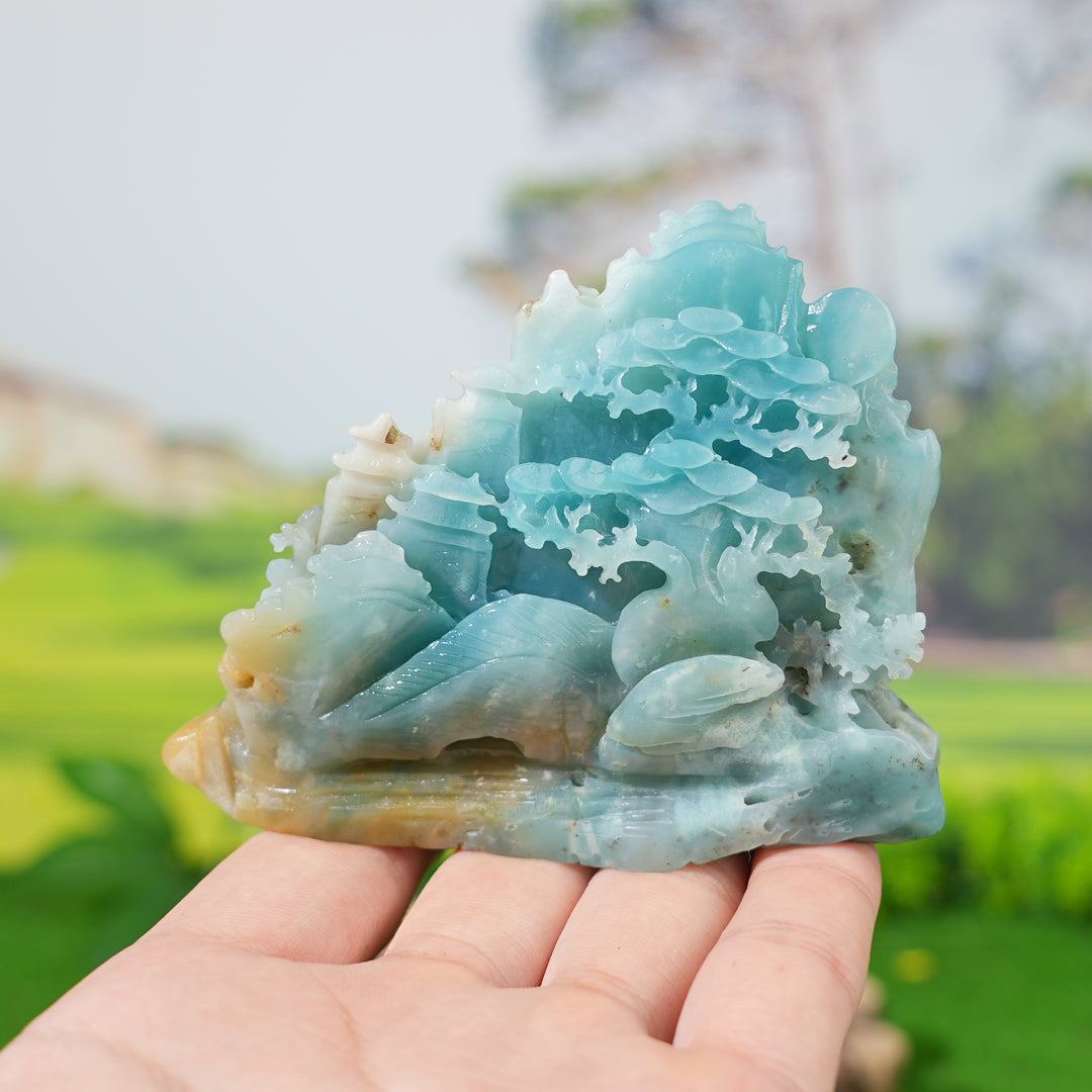 Natural Carving Blue Quartzite Landscape