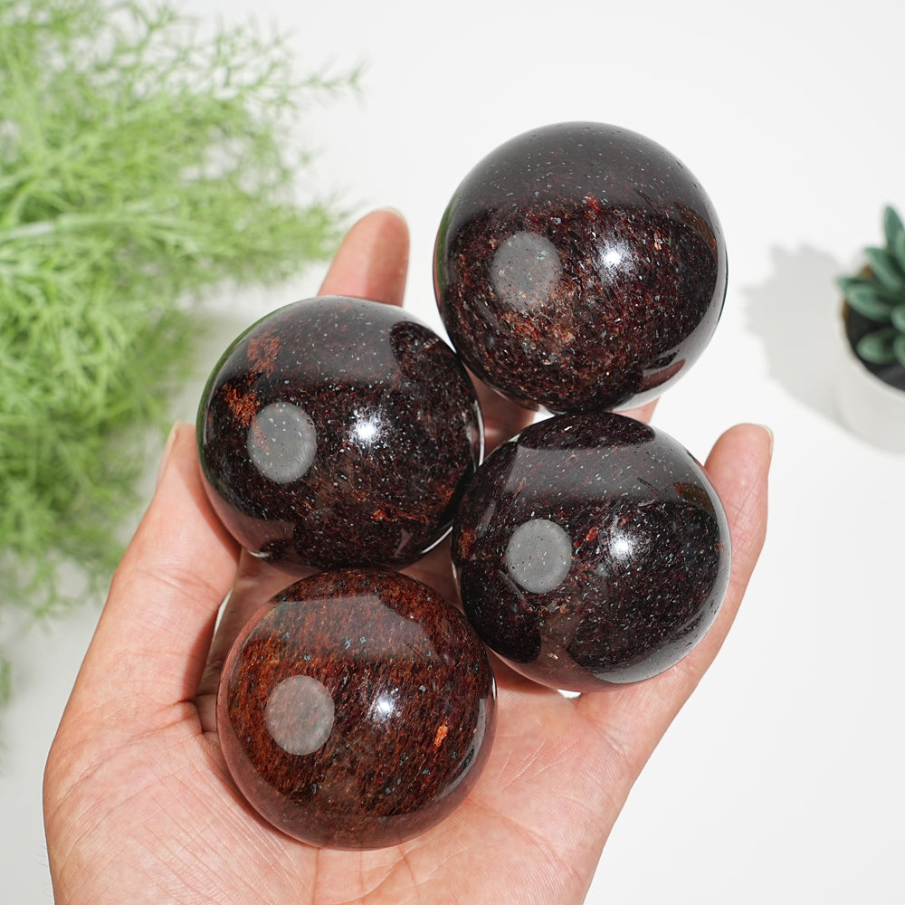 Natural Crystal Rich Strawberry Quartz Sphere