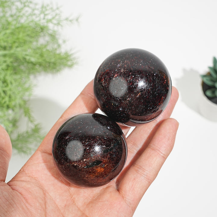 Natural Crystal Rich Strawberry Quartz Sphere