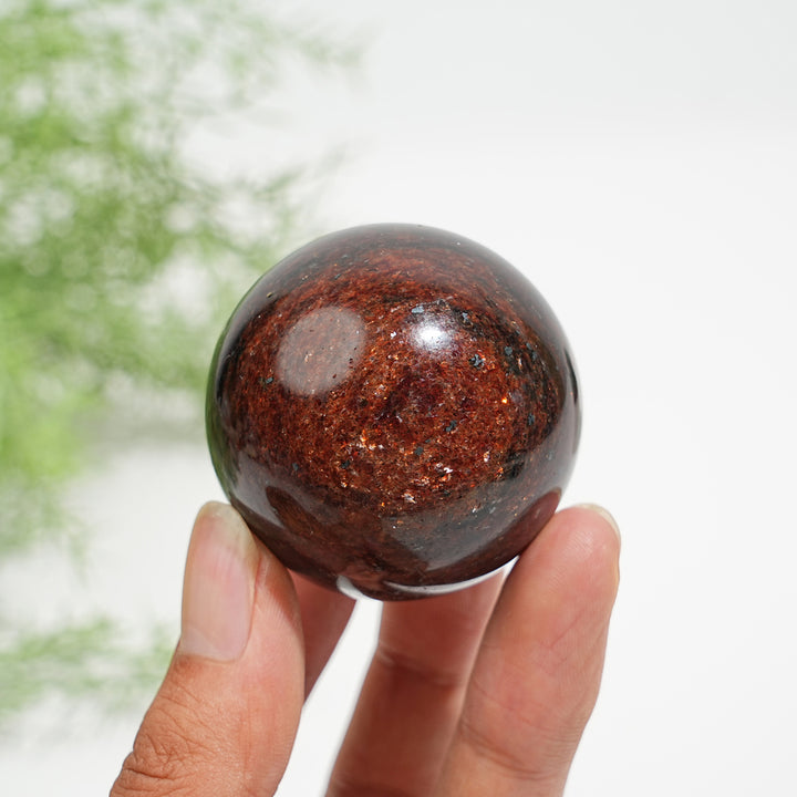 Natural Crystal Rich Strawberry Quartz Sphere