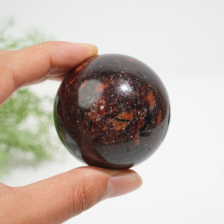 Natural Crystal Rich Strawberry Quartz Sphere