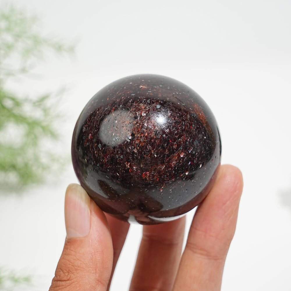 Natural Crystal Rich Strawberry Quartz Sphere