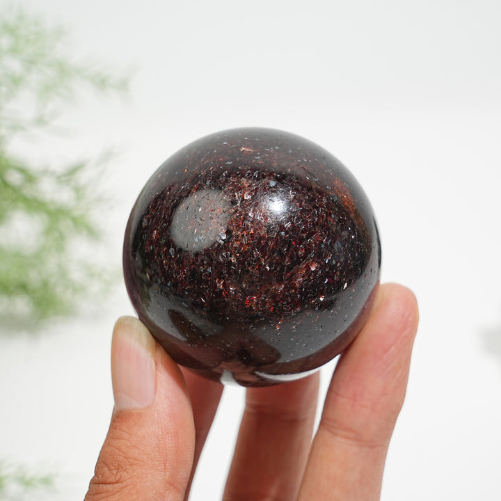 Natural Crystal Rich Strawberry Quartz Sphere