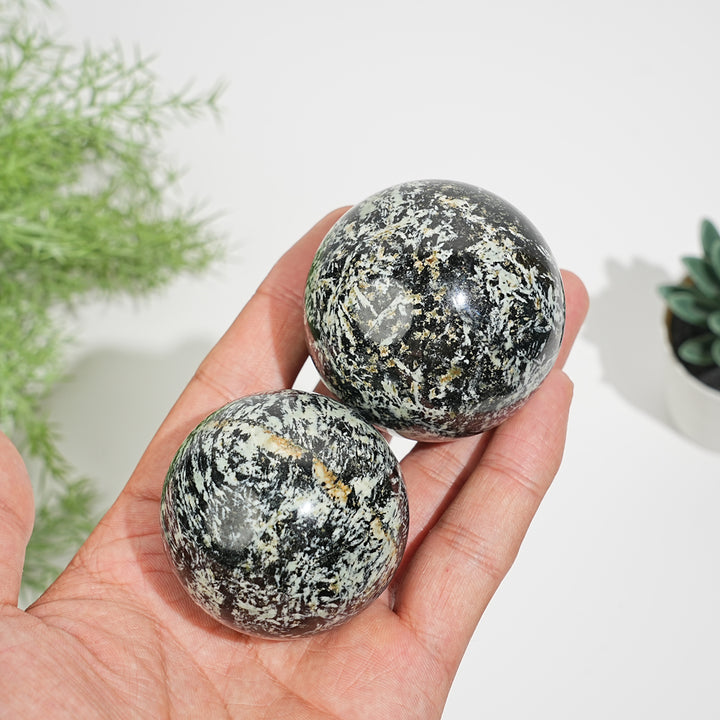 Natural Crystal Green Dendritic Calcite Sphere