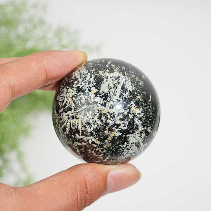 Natural Crystal Green Dendritic Calcite Sphere