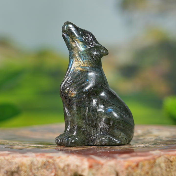 Natural Labradorite Skyward Wolf