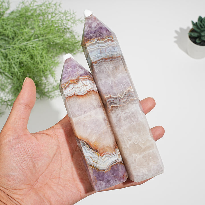 Unique,A Slightly Imperfect Natural Crystal Amethyst Agate Point