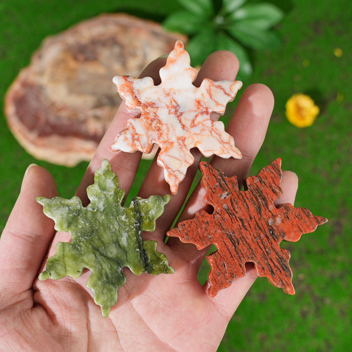 Natural Crystal Carving Snowflake
