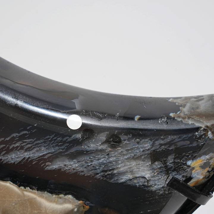 Unique,A Slightly Imperfect Natural Crystal Volcanic Agate Moon