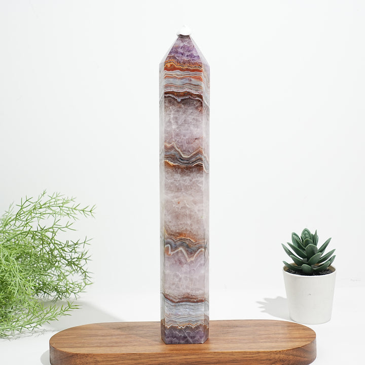 Unique,A Slightly Imperfect Natural Crystal Amethyst Agate Point