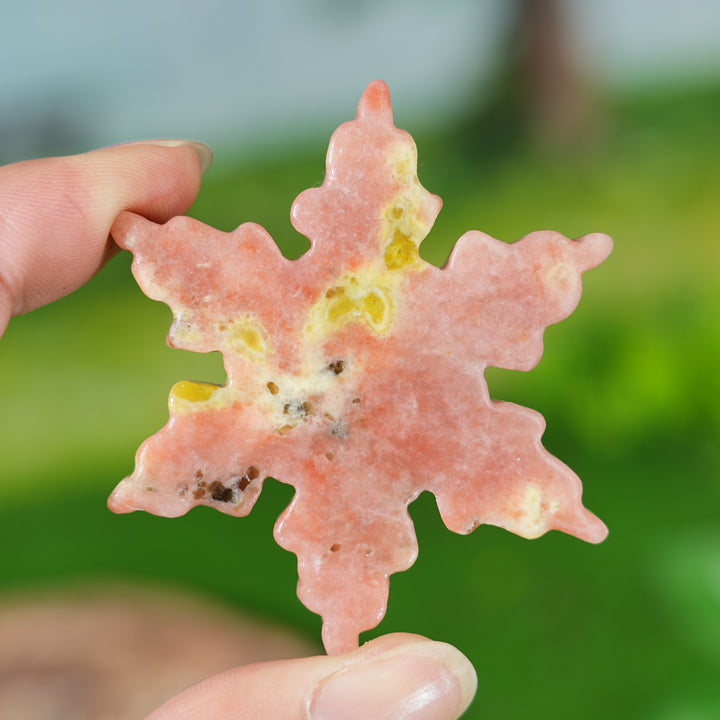 Natural Crystal Carving Snowflake