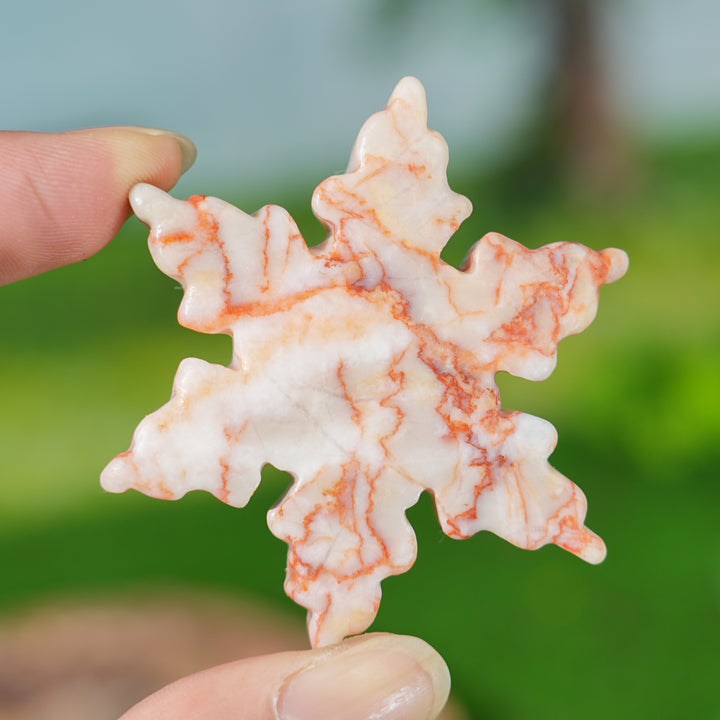 Natural Crystal Carving Snowflake
