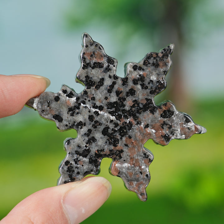 Natural Crystal Carving Snowflake