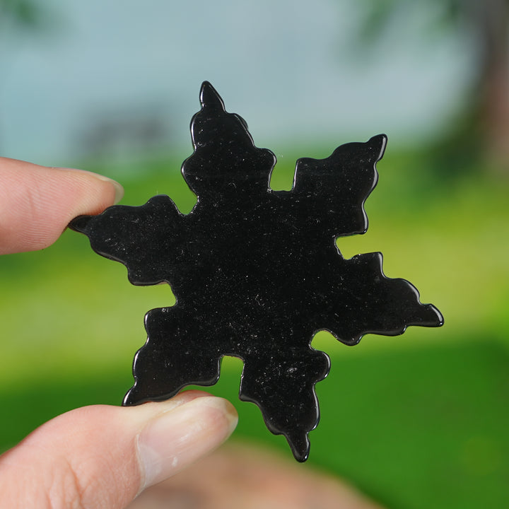 Natural Crystal Carving Snowflake