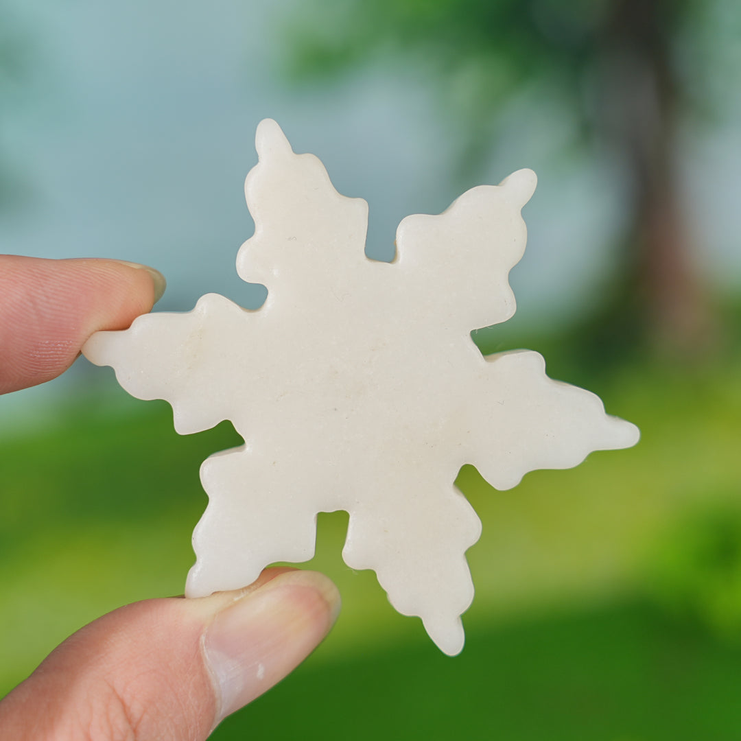 Natural Crystal Carving Snowflake