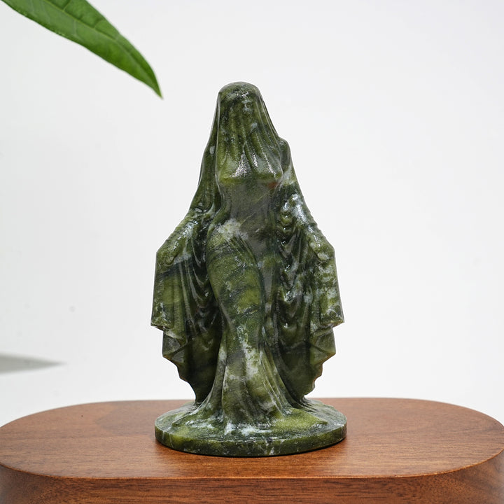 Natural Crystal Mysterious Veiled Spirit Woman Carving