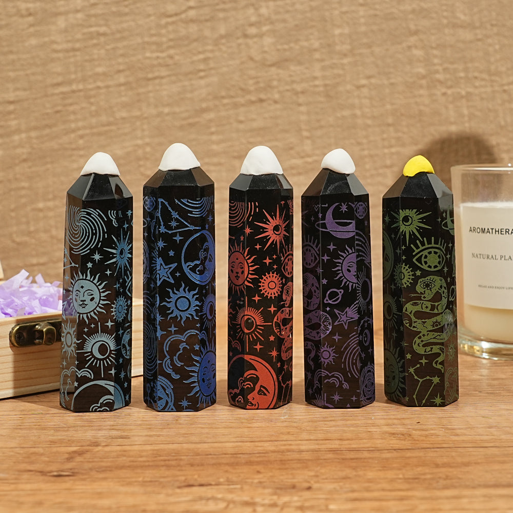 Natural Crystal Value Bundle- Obsidian Crystal Set