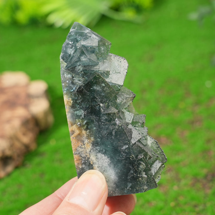 Natural Fluorite with Marcasite and Dolomite Raw Point