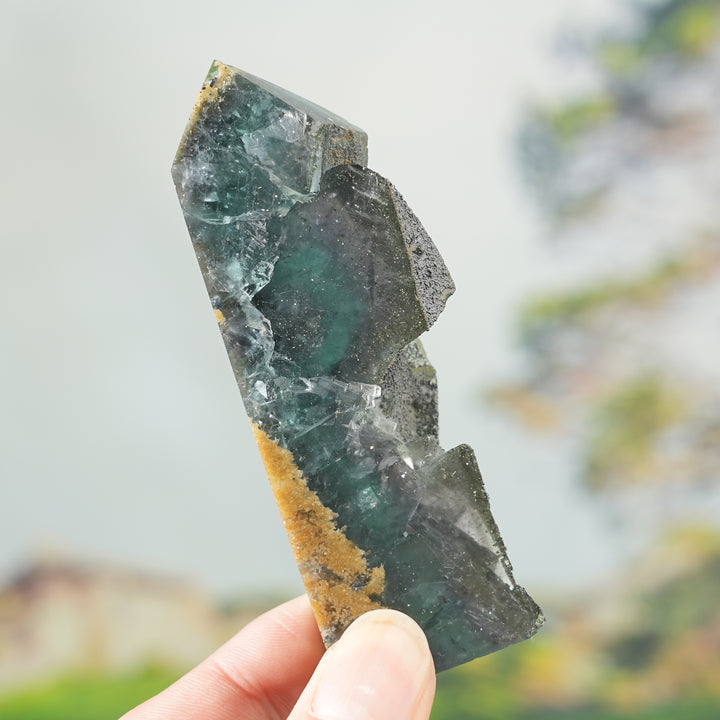 Natural Fluorite with Marcasite and Dolomite Raw Point