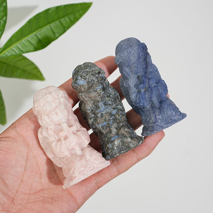 Natural Crystal Praying Angel Carving