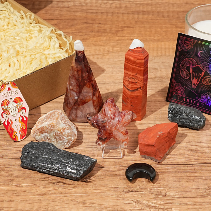 Exclusive Natural 12 Zodiac Crystal Healing Set