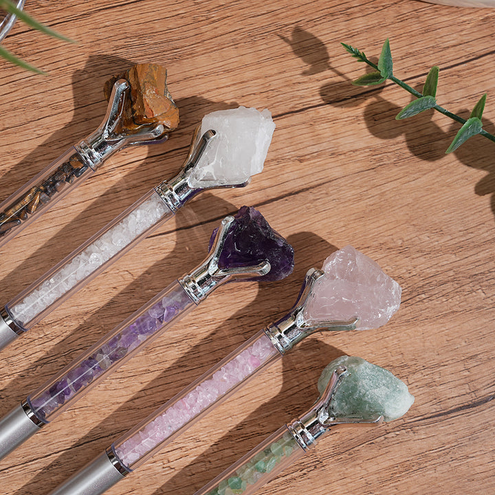 Crystal Raw Stones Ballpoint Pen