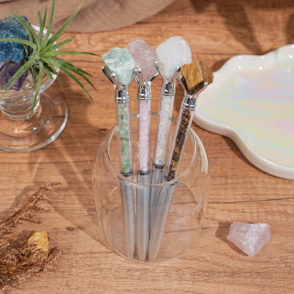 Crystal Raw Stones Ballpoint Pen