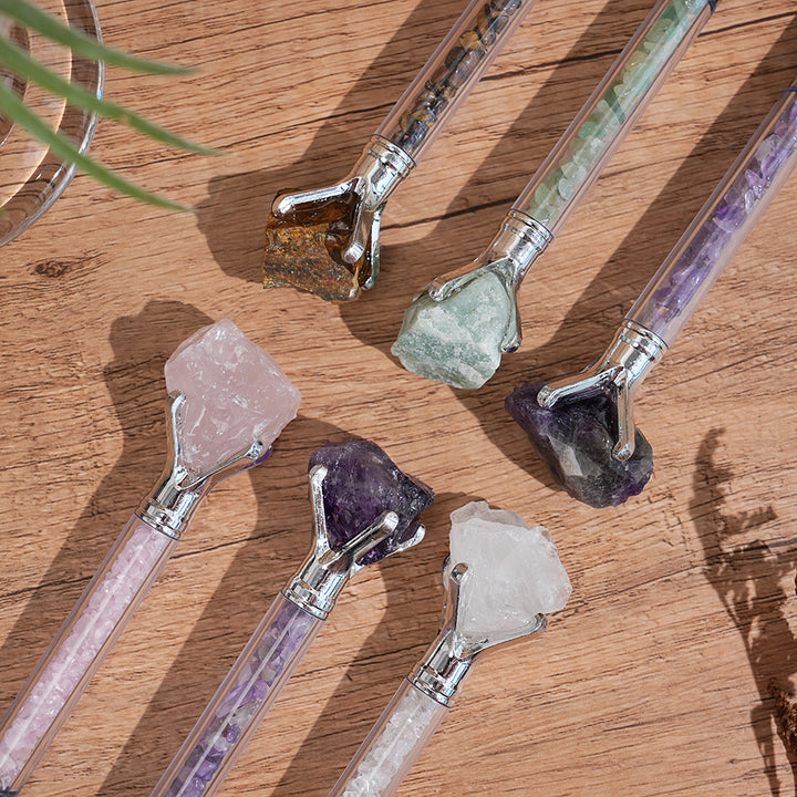 Crystal Raw Stones Ballpoint Pen