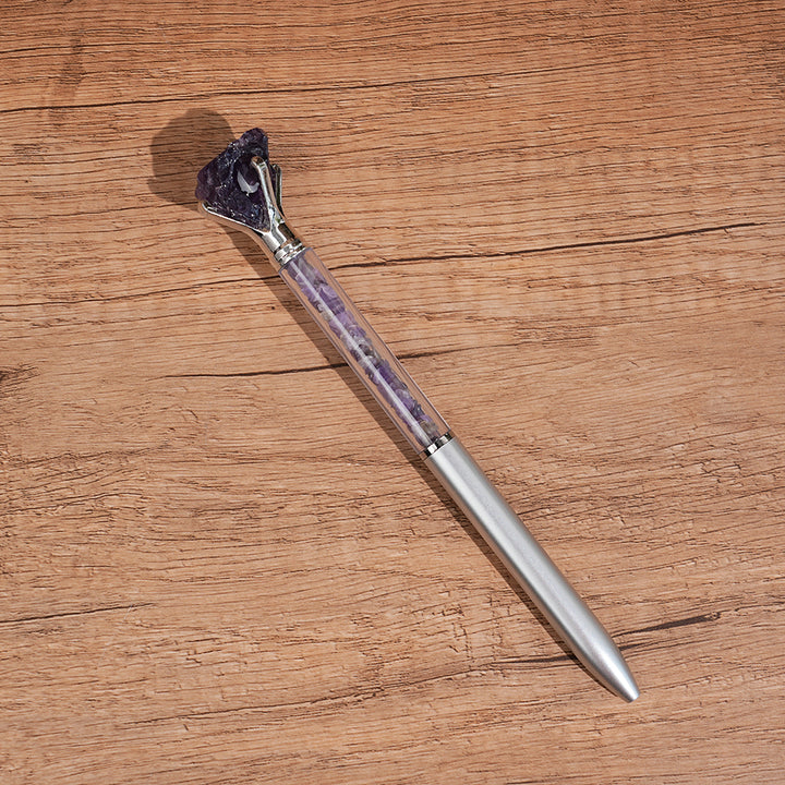 Crystal Raw Stones Ballpoint Pen