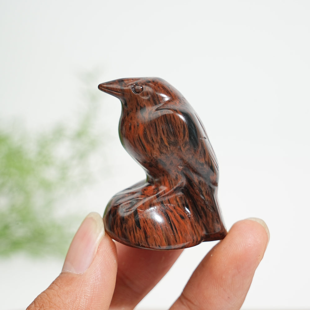 Natural Crystal Mystical Raven Carving
