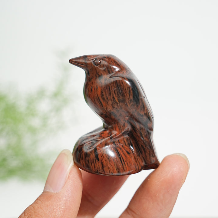 Natural Crystal Mystical Raven Carving