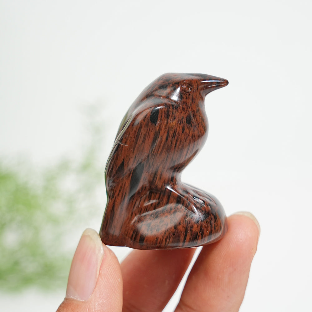 Natural Crystal Mystical Raven Carving