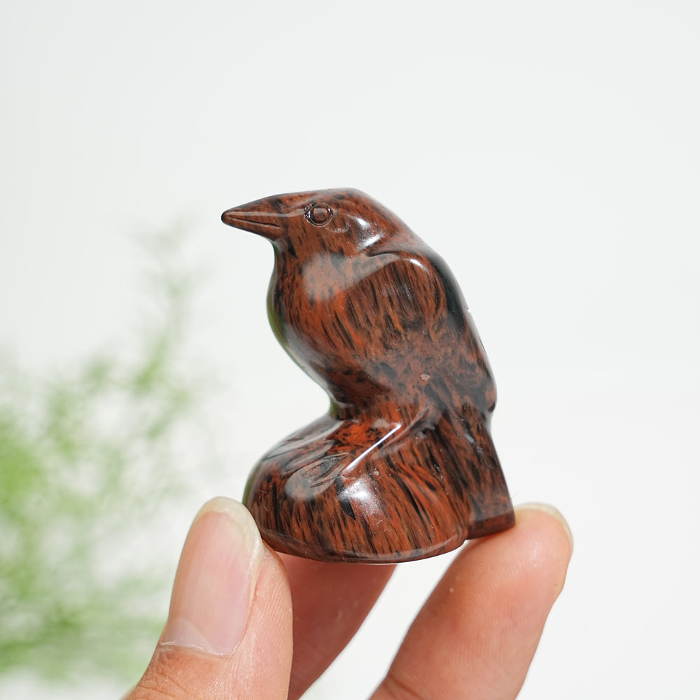 Natural Crystal Mystical Raven Carving
