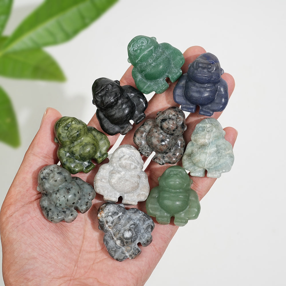Natural Crystal Carving Gorilla