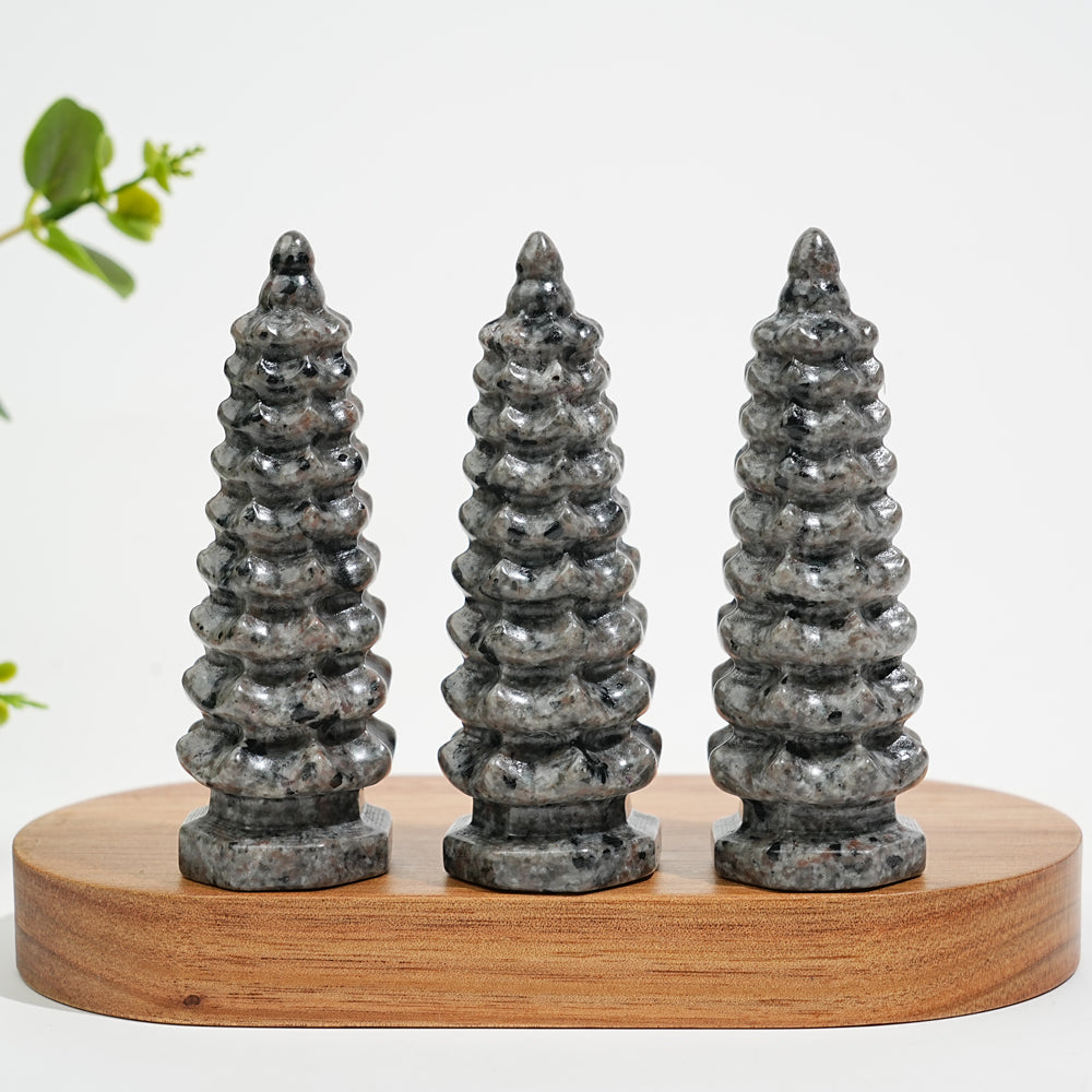 Natural Crystal Yooperlite Wen Chang Pagoda Carving