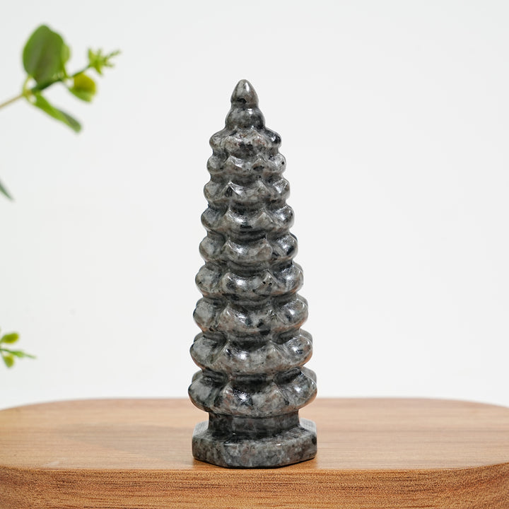 Natural Crystal Yooperlite Wen Chang Pagoda Carving