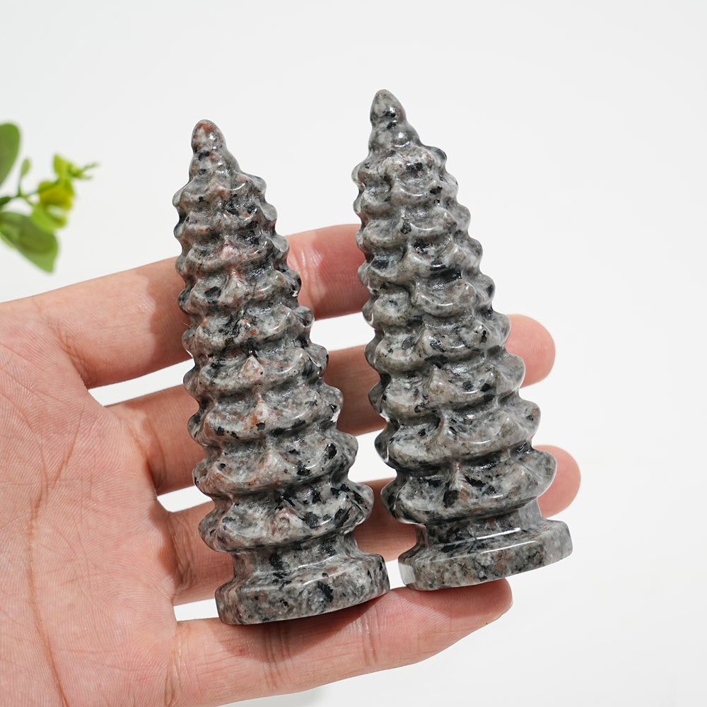 Natural Crystal Yooperlite Wen Chang Pagoda Carving