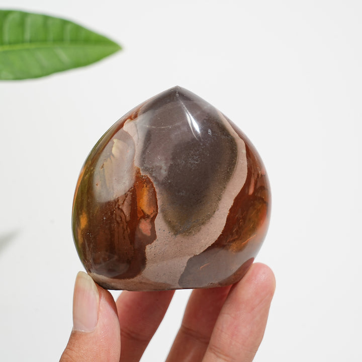 Unique,Natural Crystal Polychrome Jasper Teardrop