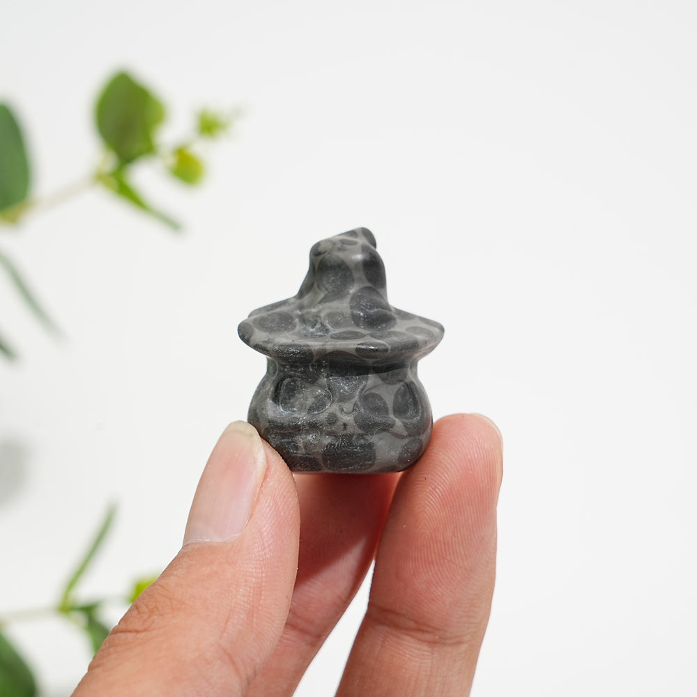 Natural Crystal Pumpkin Wizard Carving