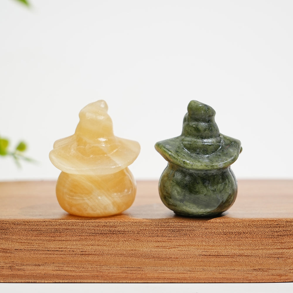 Natural Crystal Pumpkin Wizard Carving