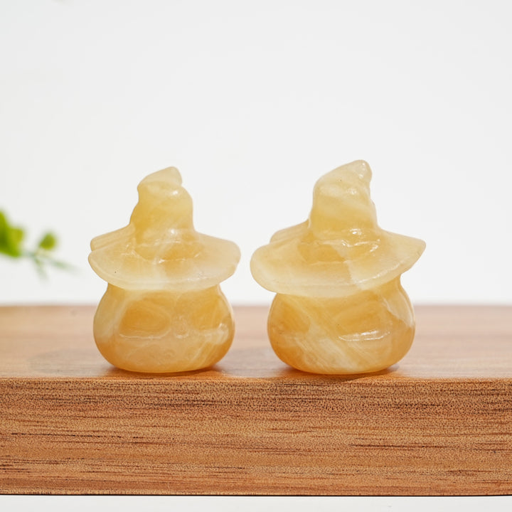 Natural Crystal Pumpkin Wizard Carving
