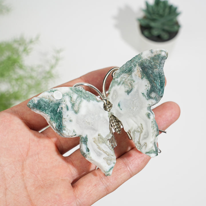 A Slightly Imperfect Natural Crystal Butterfly Carving