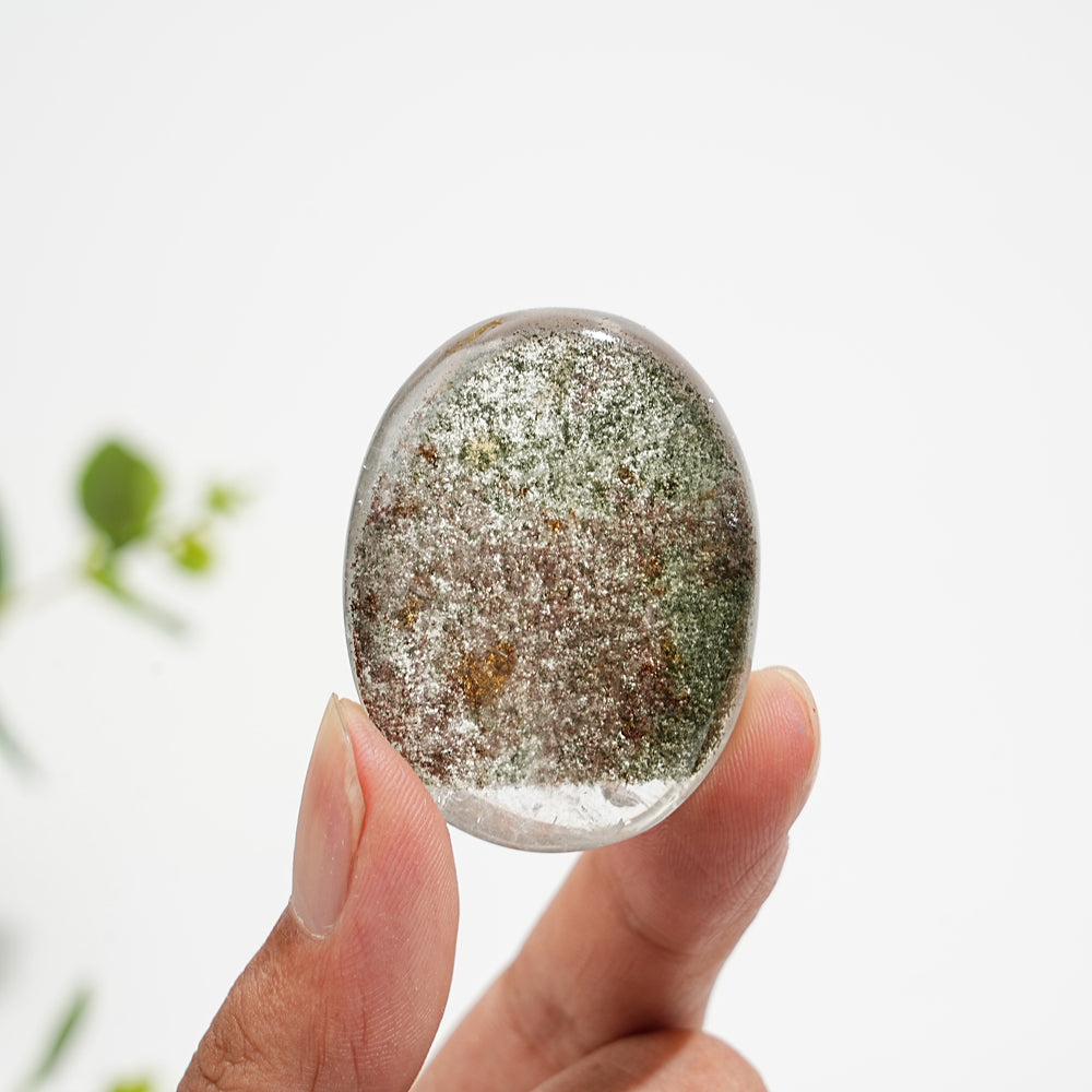 Piedra de Palma de Cuarzo de Jardín de Cristal Natural Única