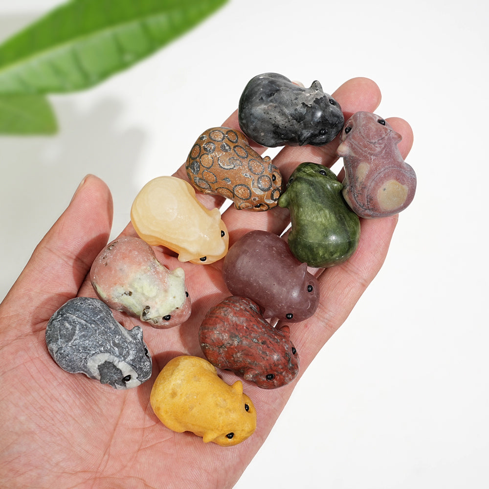 Natural Crystal Carving Shake Guinea Pig